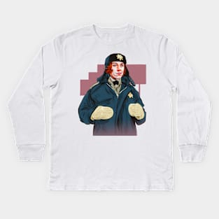 Frances McDormand - An illustration by Paul Cemmick Kids Long Sleeve T-Shirt